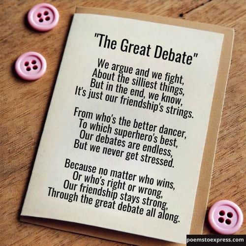 Funny poems about friendship