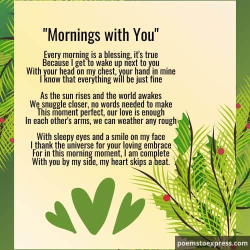 Good morning love poem for her