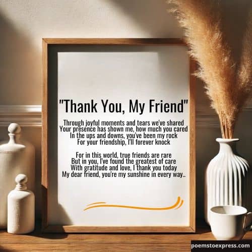 Inspirational poem about friendship