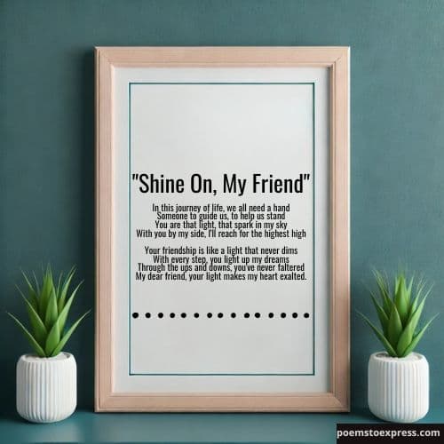 Inspirational poems about friendship
