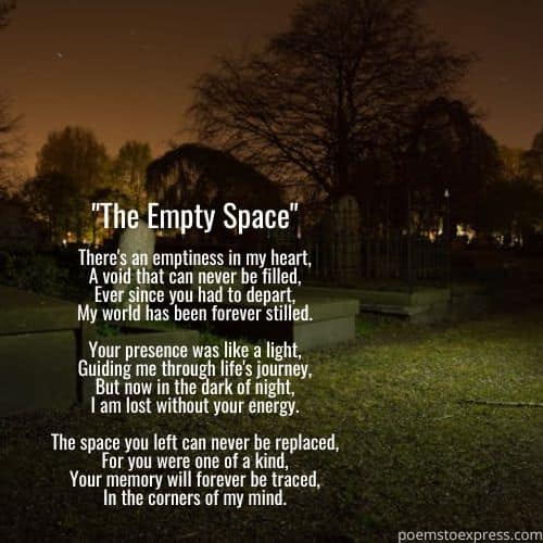 Poems about death of a loved one