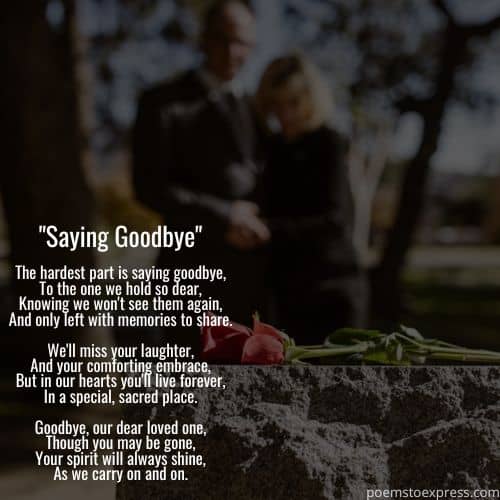 Poems death of a loved one