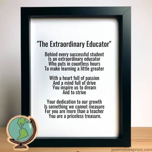 Poems teachers from students
