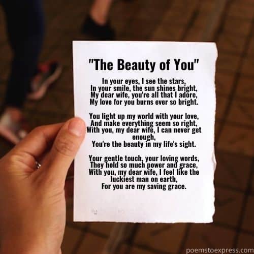 Romantic love poems for wife