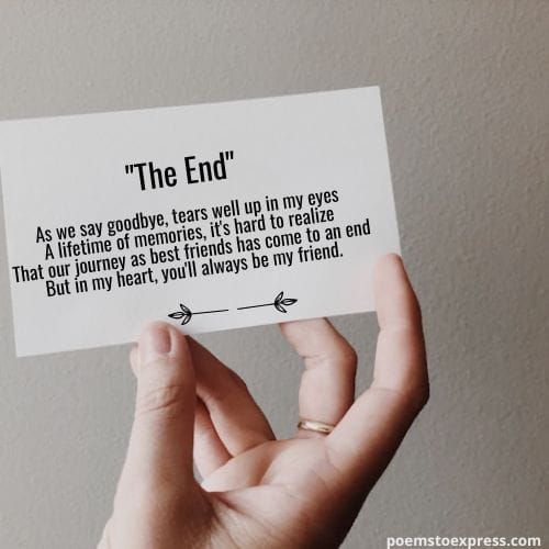 Short best friend poem that make you cry