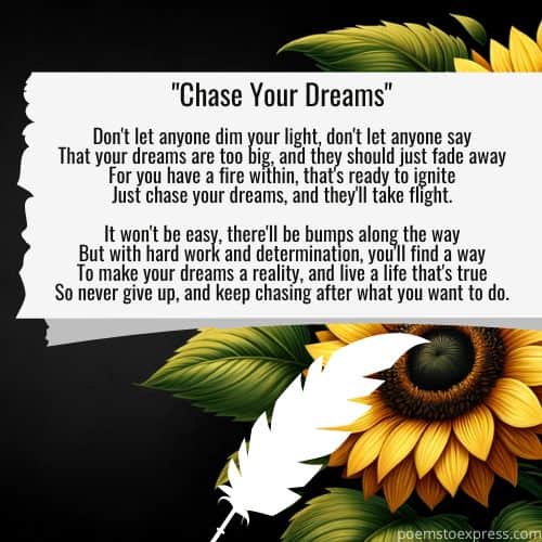 Short inspirational poems for students