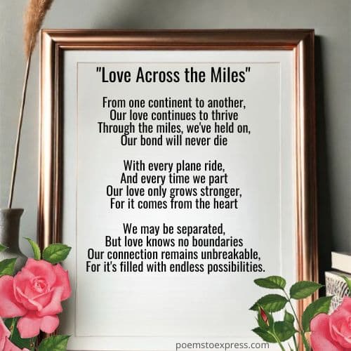 love Long distance poems