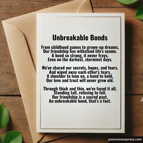 Best friend friendship poems