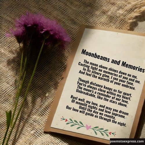 Good night poems for her long distance