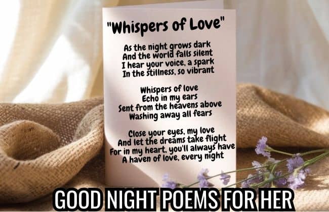 Good night poems for her