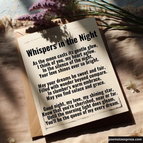 cute good night poems for her