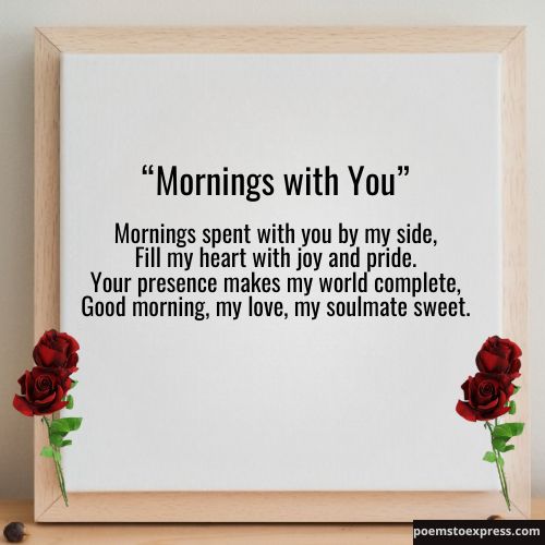good morning poems to make her smile