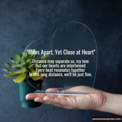 Short love poems for him long distance