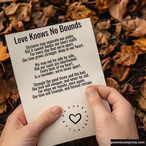 cute love poems for him long distance