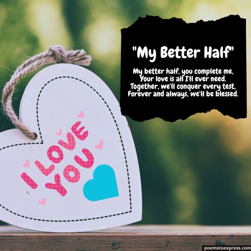 Short love poems husband