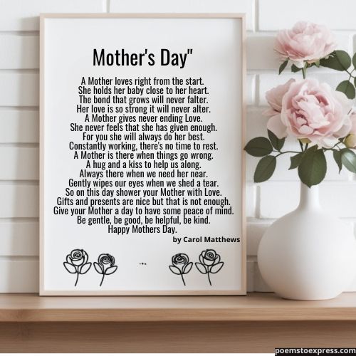 good poems for mothers day