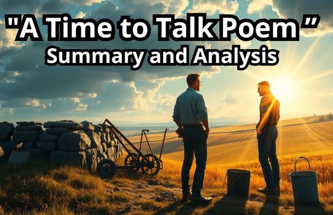 A Time to Talk Poem