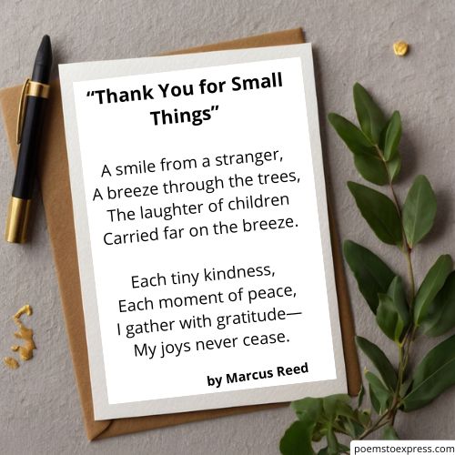 Thank you poems memorable