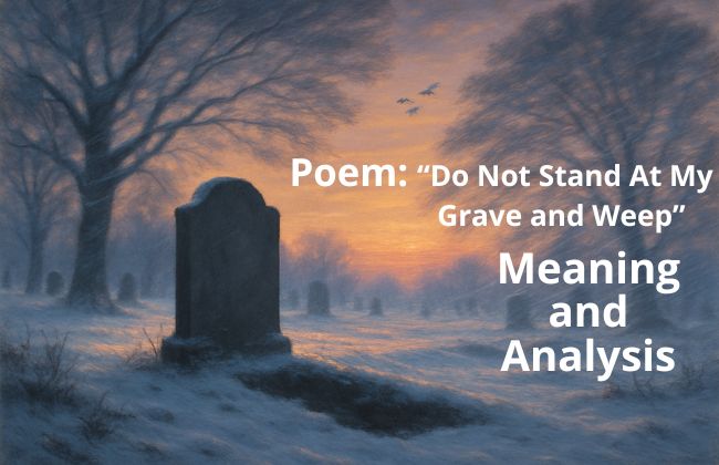 do not stand at my grave and weep poem