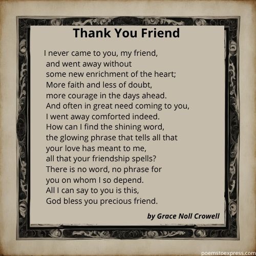 poems on friendship famous