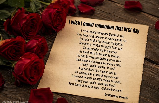 Christina Rossetti poems - anniversary poem